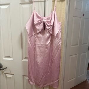 Target Pink Satin Chemise with Bow